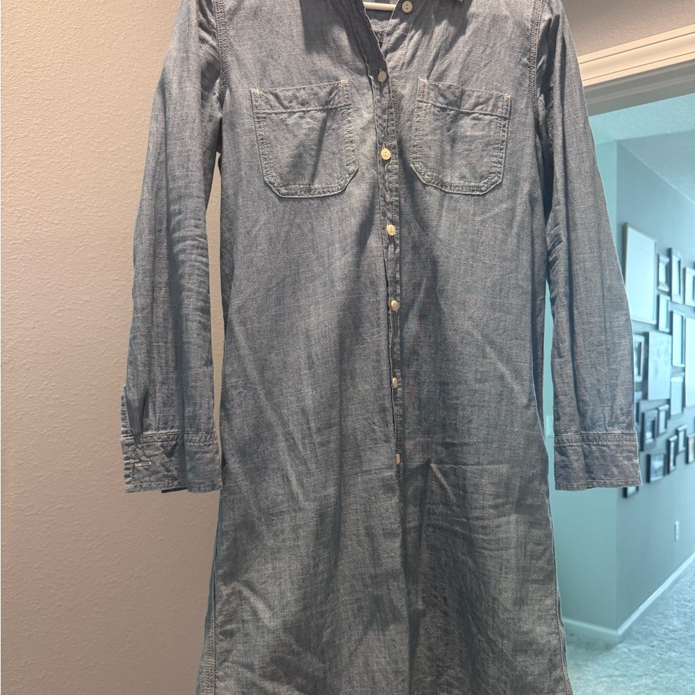 J. Crew Long Sleeve Chambray Dress